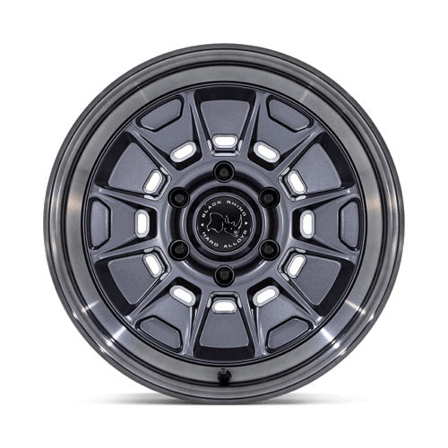 Black Rhino Hard Alloys Br021 Mondo 18X9 6X139.7 +12MM Matte Gunmetal W/ G-Gray Lip