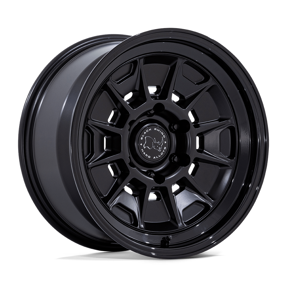 Black Rhino Hard Alloys Br021 Mondo 17X8.5 6X139.7 -10MM Matte Black W/ Gloss Black Lip