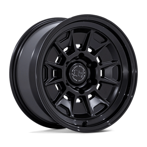 Black Rhino Hard Alloys Br021 Mondo 17X8.5 6X139.7 -10MM Matte Black W/ Gloss Black Lip