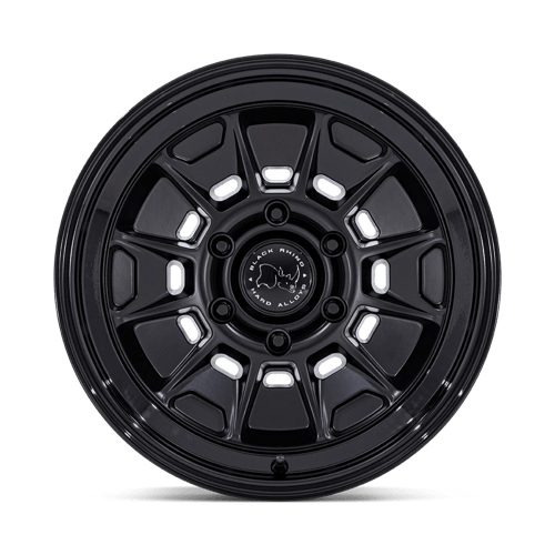 Black Rhino Hard Alloys Br021 Mondo 17X8.5 6X139.7 +20MM Matte Black W/ Gloss Black Lip