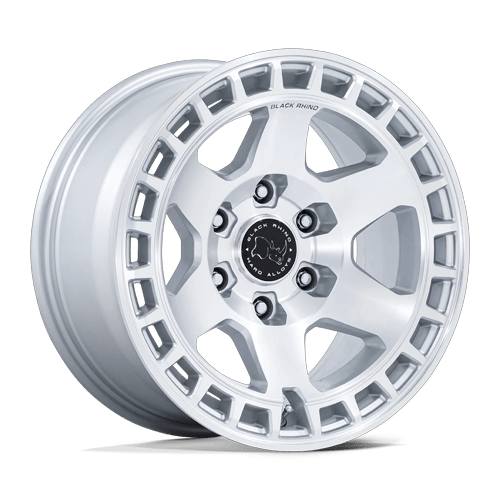 Black Rhino Hard Alloys Br022 Bahari 17X8.5 6X139.7 +25MM Gloss Silver W/ Machined Face