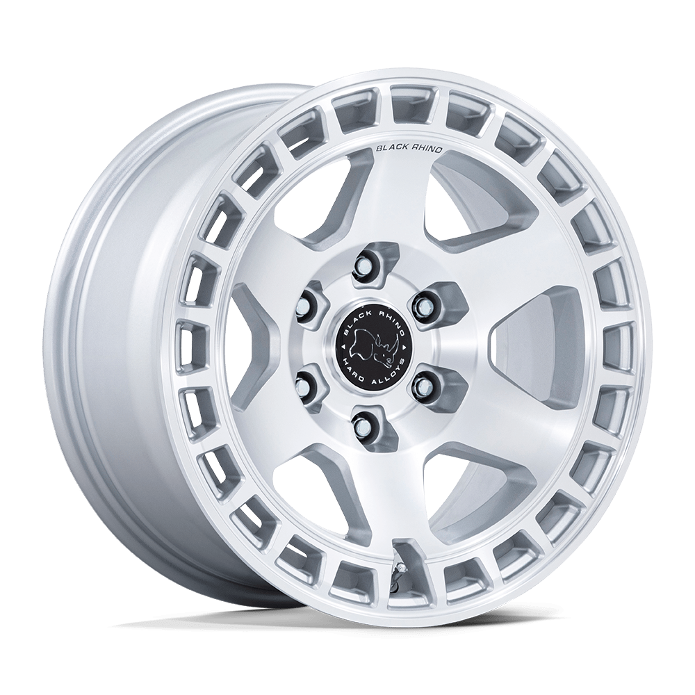 Black Rhino Hard Alloys Br022 Bahari 17X8.5 5X127 -10MM Gloss Silver W/ Machined Face