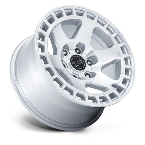 Black Rhino Hard Alloys Br022 Bahari 17X8.5 5X127 -10MM Gloss Silver W/ Machined Face