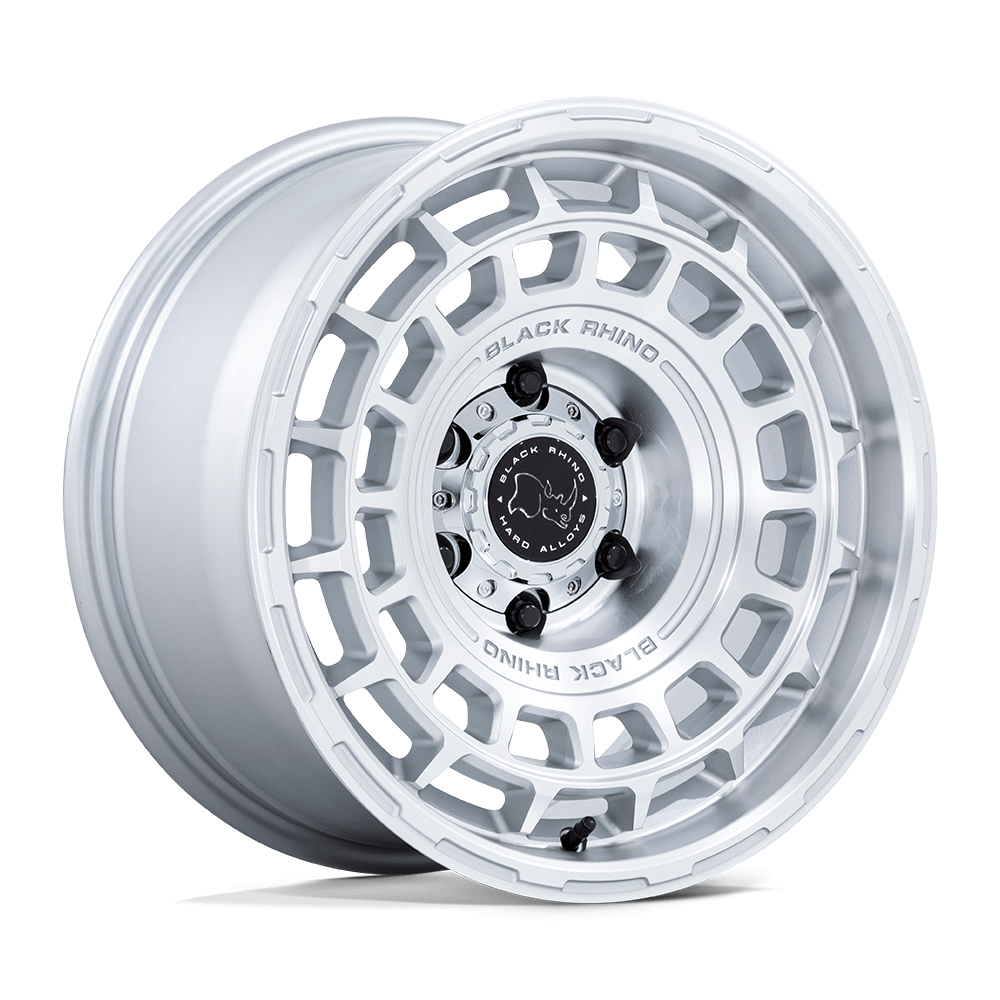 Black Rhino Hard Alloys Br024 Awol 20X8.5 5X127 +12MM Silver W/ Machined Face