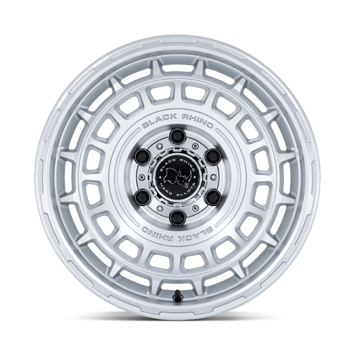 Black Rhino Hard Alloys Br024 Awol 20X8.5 6X135 +25MM Silver W/ Machined Face