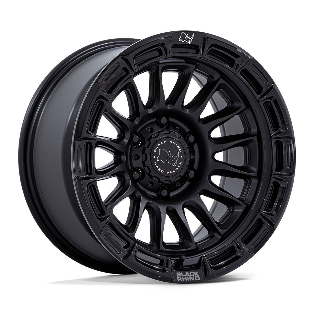 Black Rhino Hard Alloys Br025 Rival 20X9 6X135 +1MM Matte Black W/ Gloss Blk-Lp