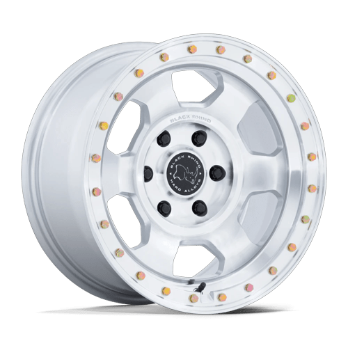 Black Rhino Hard Alloys Br029 Trooper 17X8.5 6X139.7 -10MM Gloss Silver W/ Machined Face
