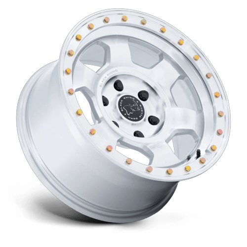 Black Rhino Hard Alloys Br029 Trooper 17X8.5 5X127 -10MM Gloss Silver W/ Machined Face
