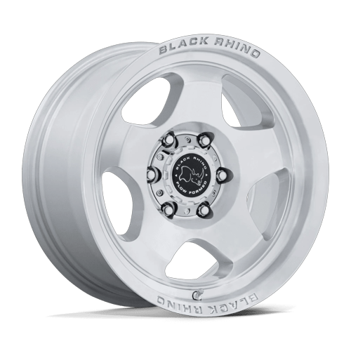 Black Rhino Hard Alloys Br031 Sol 17X8 6X135 +38MM Gloss Silver W/ Machined Face