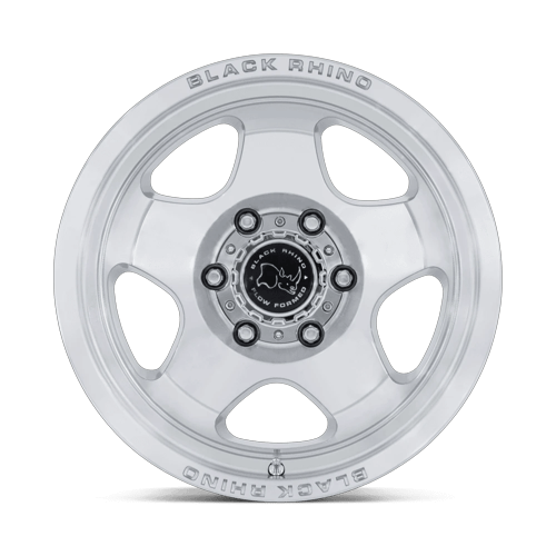 Black Rhino Hard Alloys Br031 Sol 17X8 6X114.3 +20MM Gloss Silver W/ Machined Face