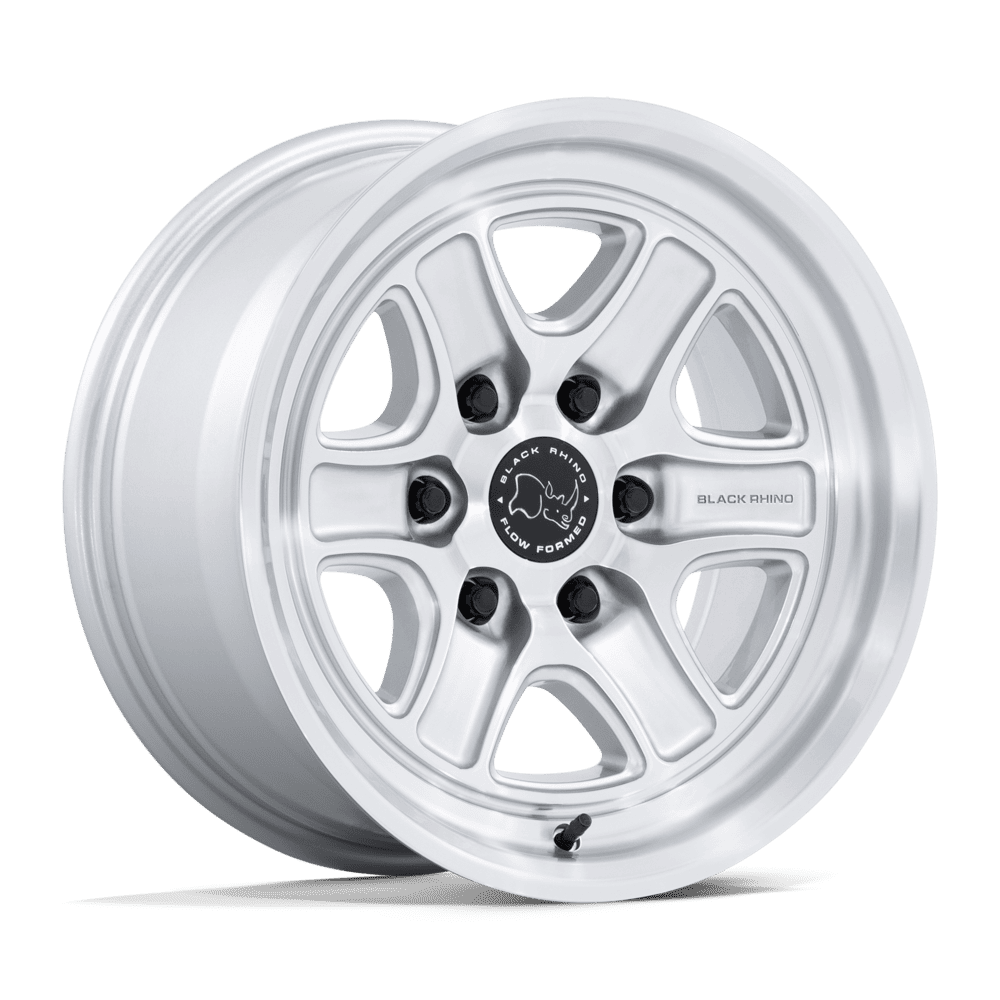 Black Rhino Hard Alloys Br032 Echo 18X9 6X139.7 +12MM Gloss Silver W/ Machined Face