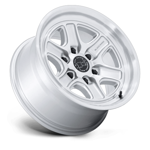 Black Rhino Hard Alloys Br032 Echo 18X9 6X135 +12MM Gloss Silver W/ Machined Face
