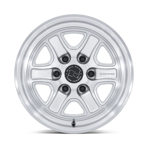Black Rhino Hard Alloys Br032 Echo 17X8.5 6X139.7 +25MM Gloss Silver W/ Machined Face