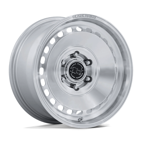 Black Rhino Hard Alloys Br036 Basin 17X8.5 5X127 +0MM Gloss Silver W/ Machined Face