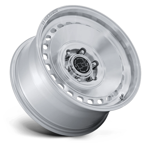 Black Rhino Hard Alloys Br036 Basin 17X8.5 6X135 +25MM Gloss Silver W/ Machined Face
