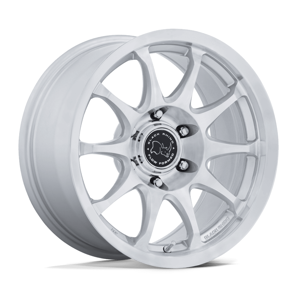 Black Rhino Hard Alloys Br038 Ronin 17X8.5 6X135 +0MM Gloss Silver W/ Machined Face