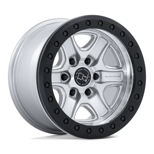 Black Rhino Hard Alloys Br200 Echo Trail Lock Beadlock 17X8.5 6X139.7 +0MM Hyper Silver W/ Machined Face