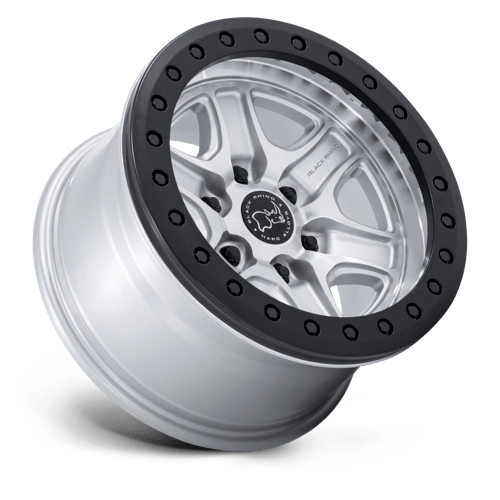 Black Rhino Hard Alloys Br200 Echo Trail Lock Beadlock 18X9 6X139.7 +12MM Hyper Silver W/ Machined Face