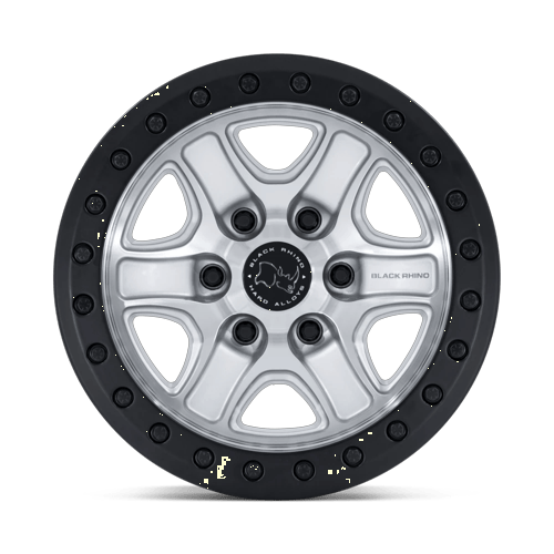 Black Rhino Hard Alloys Br200 Echo Trail Lock Beadlock 17X8.5 6X139.7 +25MM Hyper Silver W/ Machined Face