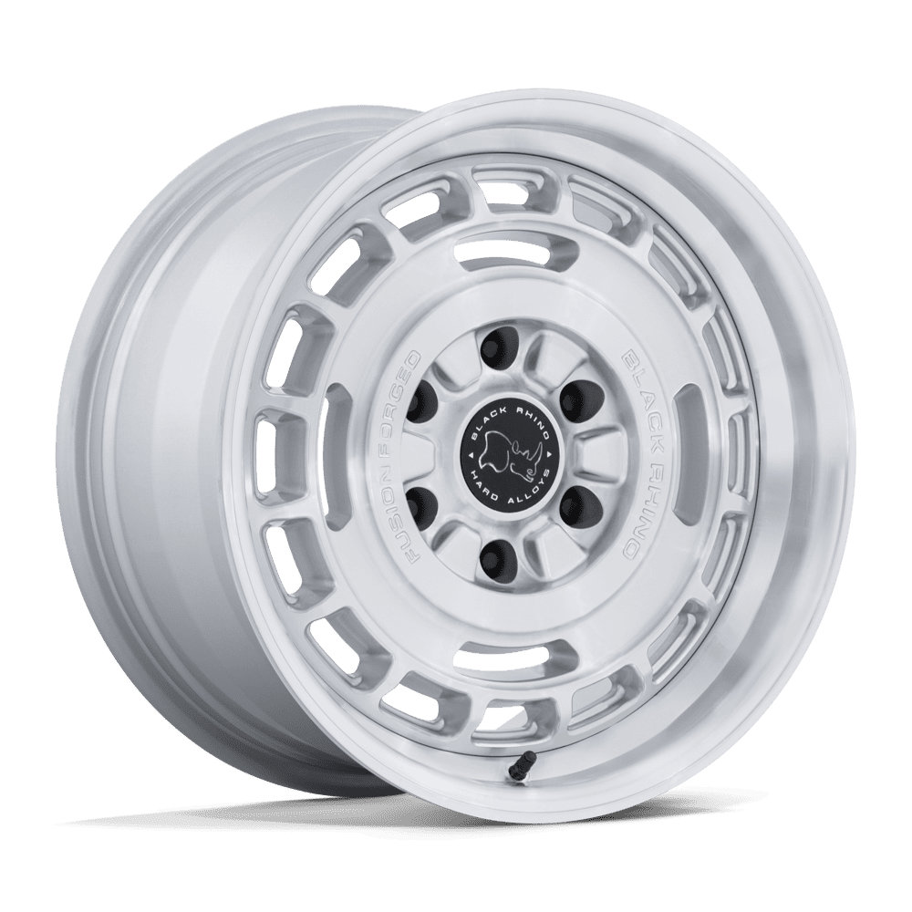 Black Rhino Hard Alloys Br600 Vagabond 17X8.5 6X139.7 +25MM Gloss Silver W/ Machined Face