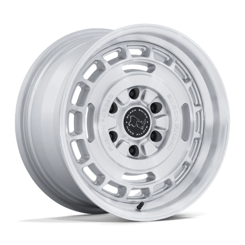 Black Rhino Hard Alloys Br600 Vagabond 17X8 6X139.7 +32MM Gloss Silver W/ Machined Face