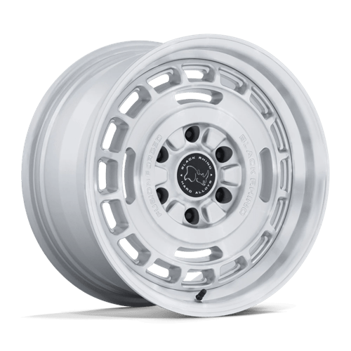 Black Rhino Hard Alloys Br600 Vagabond 17X8.5 6X139.7 +0MM Gloss Silver W/ Machined Face