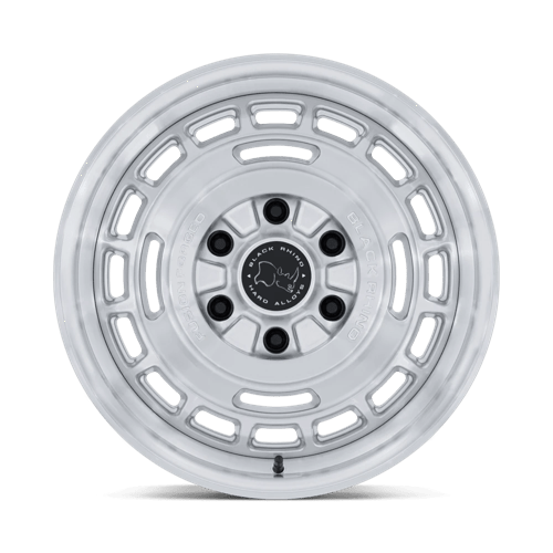Black Rhino Hard Alloys Br600 Vagabond 17X8 6X130 +32MM Gloss Silver W/ Machined Face