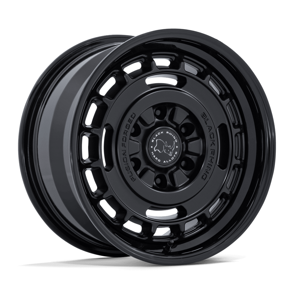 Black Rhino Hard Alloys Br600 Vagabond 17X8.5 6X139.7 +25MM Matte Black W/ Gloss Black Lip