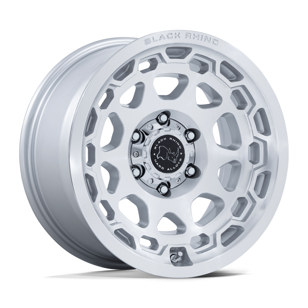 Black Rhino Hard Alloys Br026 Congo 17X8.5 6X139.7 +35MM Gloss Silver W/ Machined Face