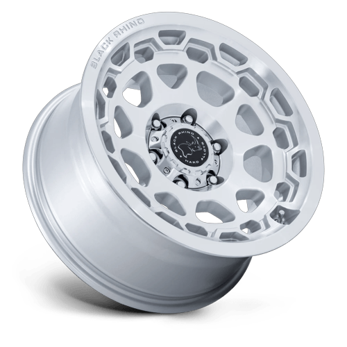 Black Rhino Hard Alloys Br026 Congo 17X8.5 5X130 +25MM Gloss Silver W/ Machined Face