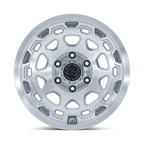 Black Rhino Hard Alloys Br026 Congo 17X8.5 6X139.7 +35MM Gloss Silver W/ Machined Face
