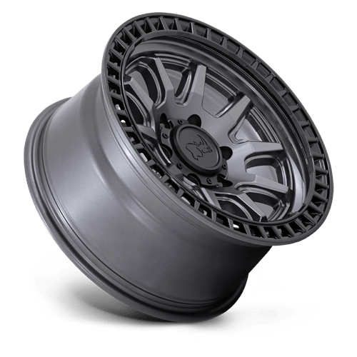 Black Rhino Hard Alloys Calico 17X8.5 5X120 +34MM Matte Gunmetal W/ M-Black Lip