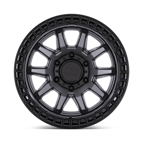 Black Rhino Hard Alloys Calico 17X8.5 6X139.7 +0MM Matte Gunmetal W/ M-Black Lip