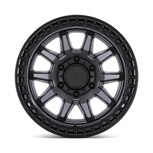 Black Rhino Hard Alloys Calico 20X9 6X139.7 +0MM Matte Gunmetal W/ M-Black Lip