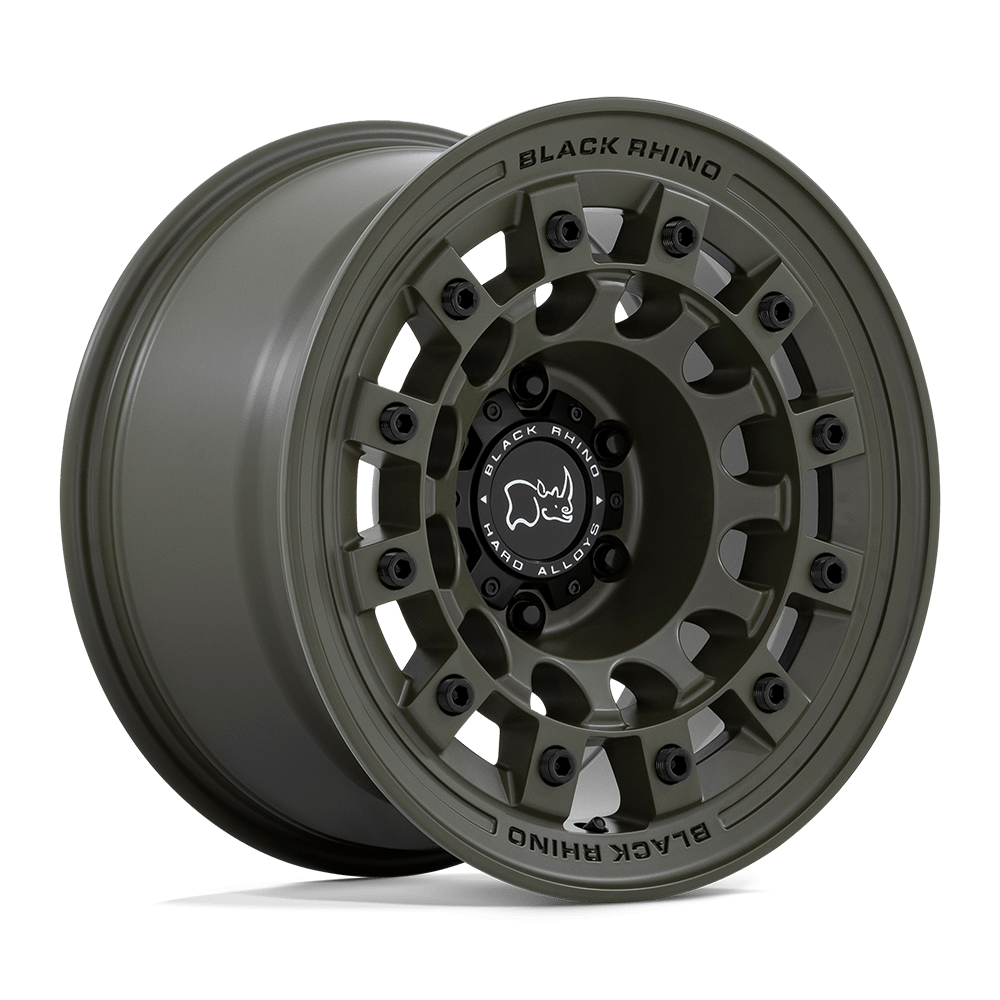 Black Rhino Hard Alloys Fuji 17X9 5X127 -12MM Olive Drab Green