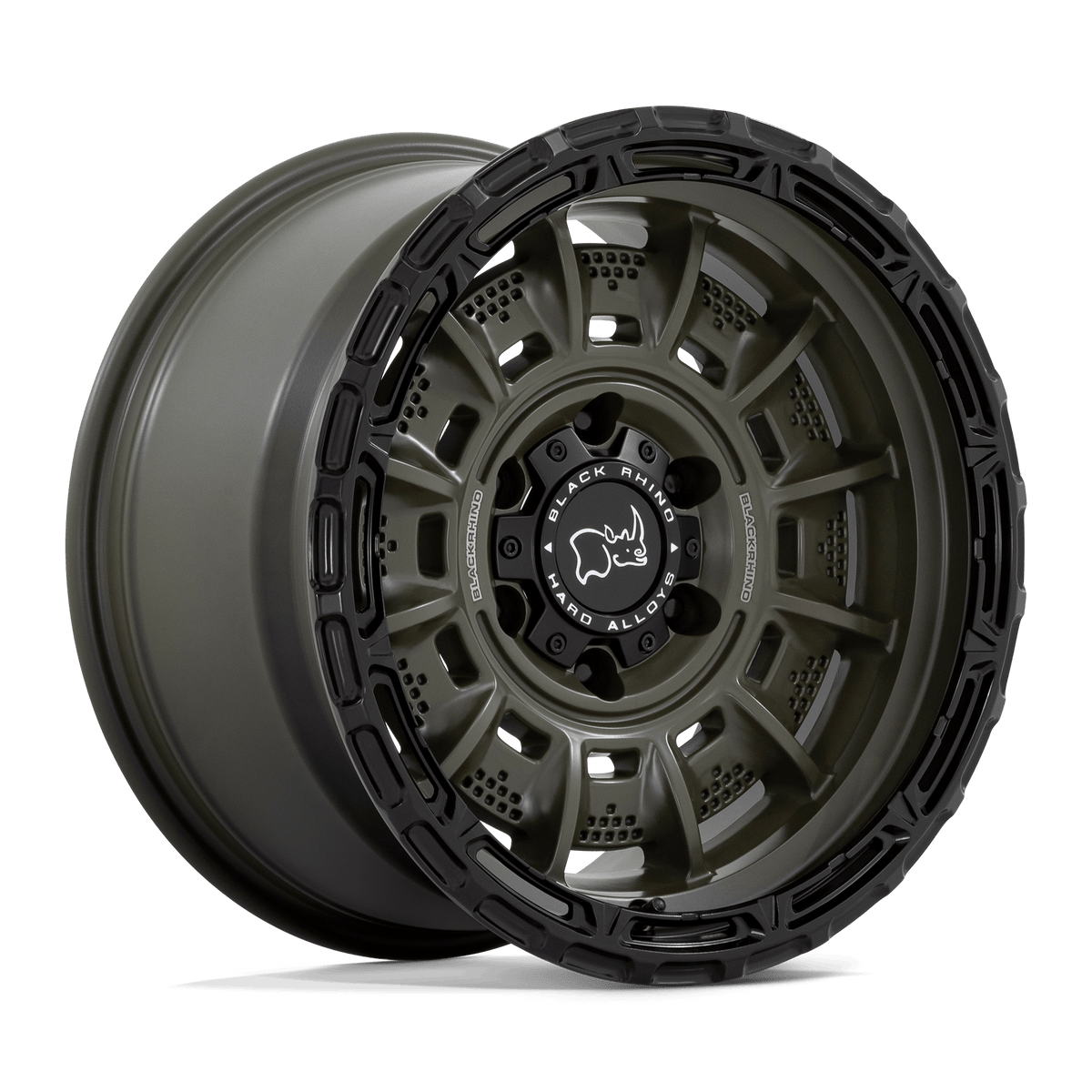 Black Rhino Hard Alloys Legion 17X9 5X127 -12MM Olive Drab Green W/ Black Lip