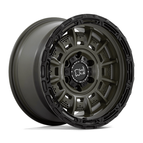 Black Rhino Hard Alloys Legion 17X9 6X139.7 +0MM Olive Drab Green W/ Black Lip