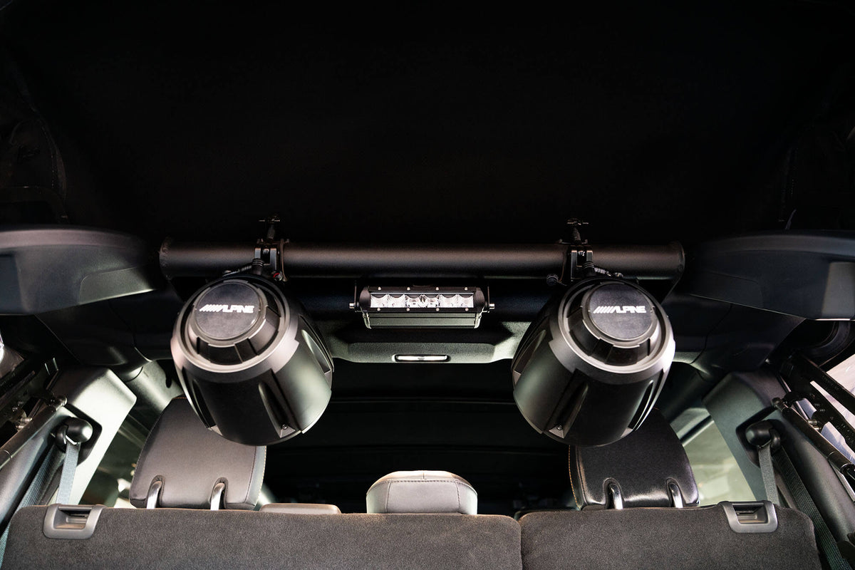 DV8 Offroad - 2021-22 Ford Bronco Rear Speaker & Light Mount Bar ? - BRSB-01