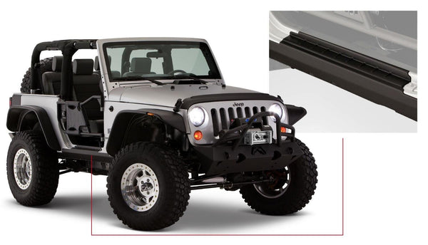 Bushwacker 07-18 Jeep Wrangler Trail Armor Rocker Panel and Sill Plate Cover - Black - 14011 for 2007-2018 Jeep Wrangler - fr