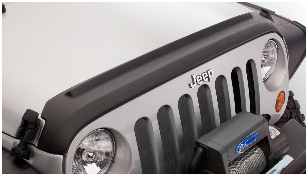 Bushwacker 07-18 Jeep Wrangler Trail Armor Hood and Tailgate Protector Excl Power Dome Hood - Black - 14013