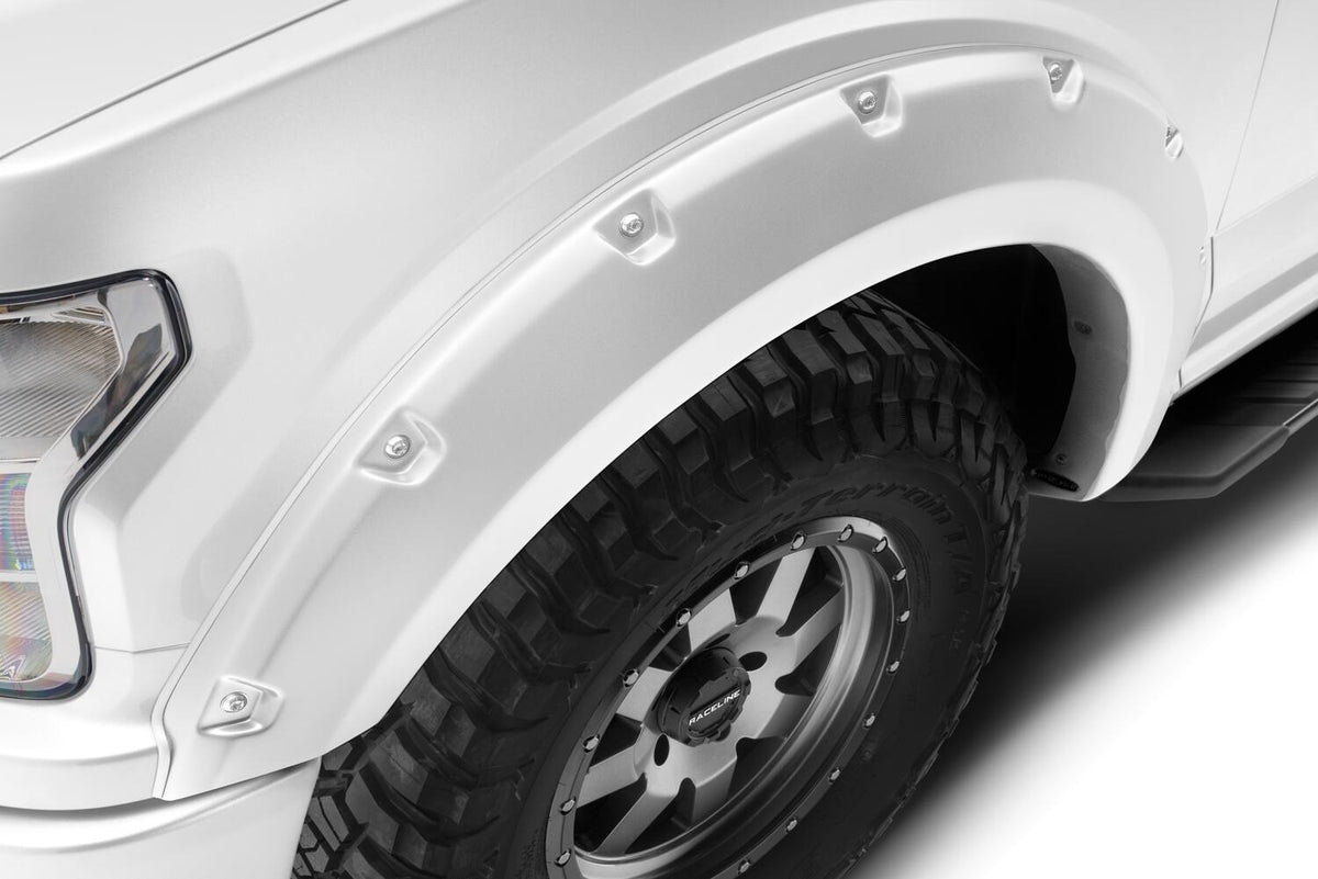 Bushwacker 18-19 Ford F-150 Pocket Style Flares 4 pc - Oxford White - 20945-12