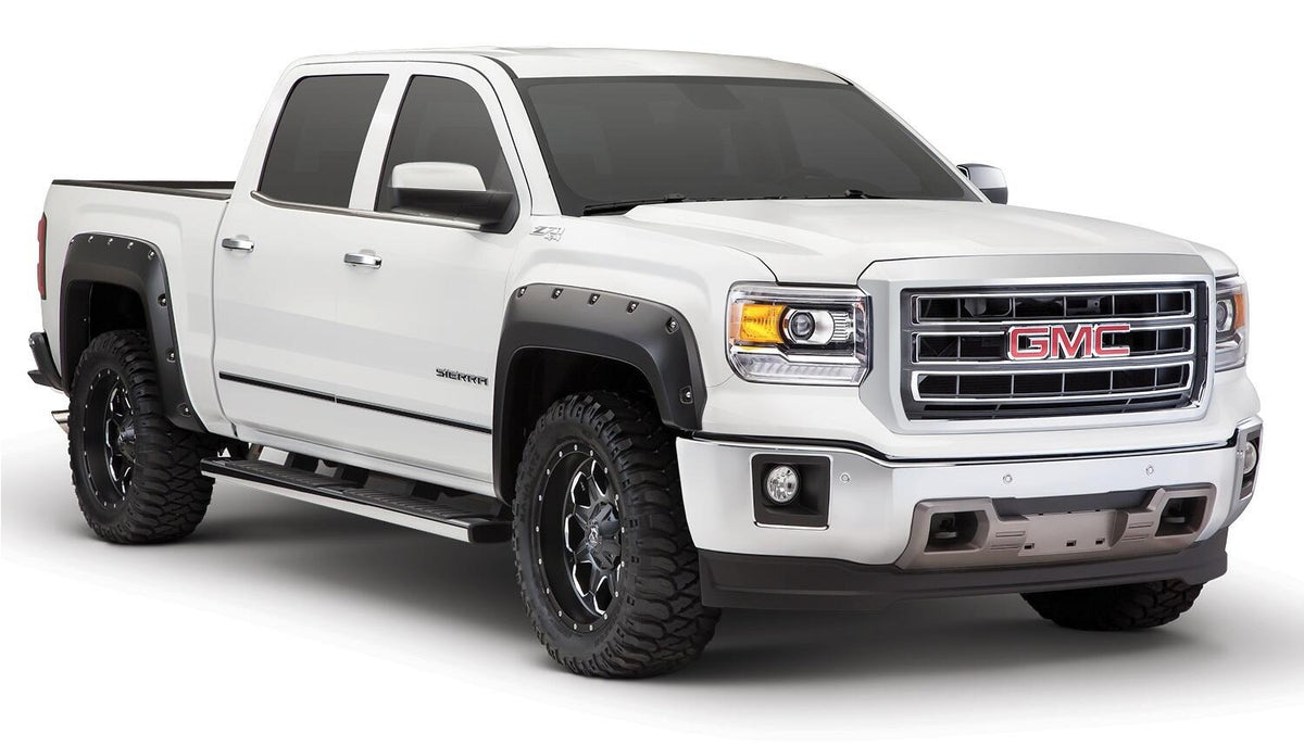 Bushwacker 16-18 GMC Sierra 1500 Pocket Style Flares 4pc - Black - 40974-02
