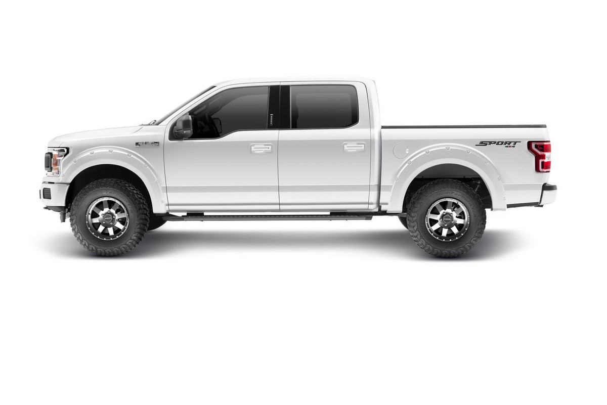 Bushwacker 18-19 Ford F-150 Pocket Style Flares 4 pc - Oxford White - 20945-12