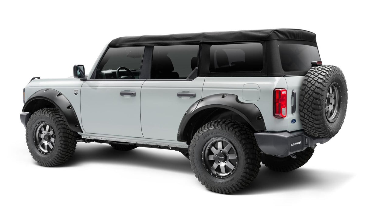Bushwacker 2021+ Ford Bronco 4-Door Pocket Style Flares 4pc - Black - 20960-02
