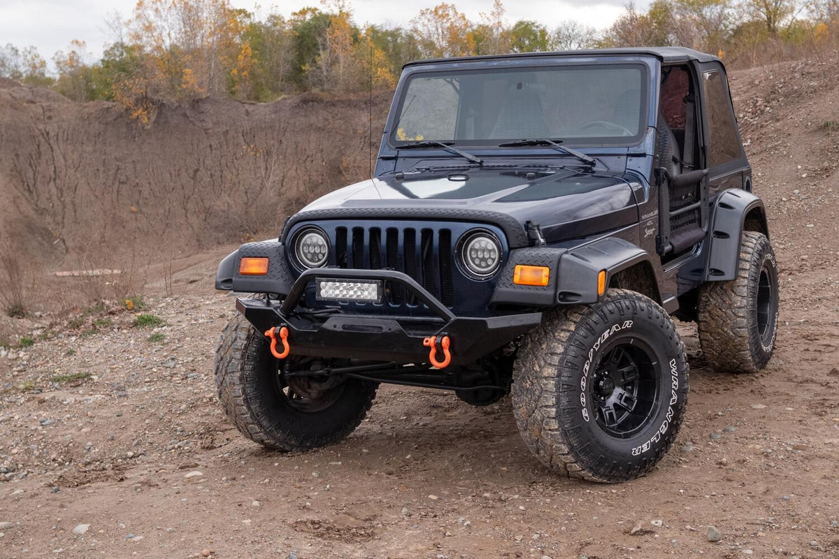 Bushwacker 97-06 Jeep Wrangler Trail Armor Front Corners - Black - 14007