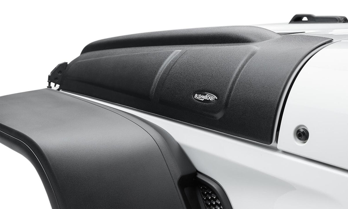 Bushwacker 18-22 Jeep Wrangler 2/4dr / 20-22 Jeep Gladiator Trail Armor Hood Armor (3pc) - Tex. Blk - 14131