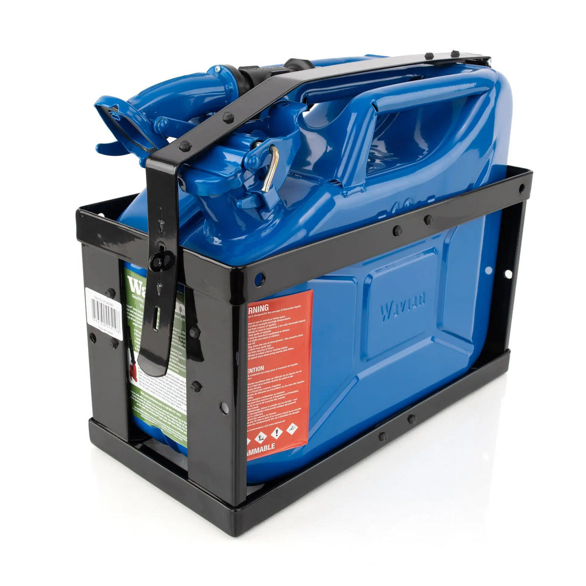 Wavian Blue 10 litre steel jerry can 3023 — top view