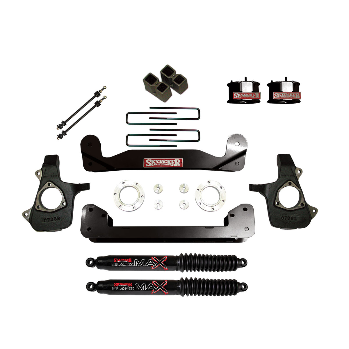 Skyjacker 4"KT,SPCR,ALM,14>1500BLK MA - C14460APK-B