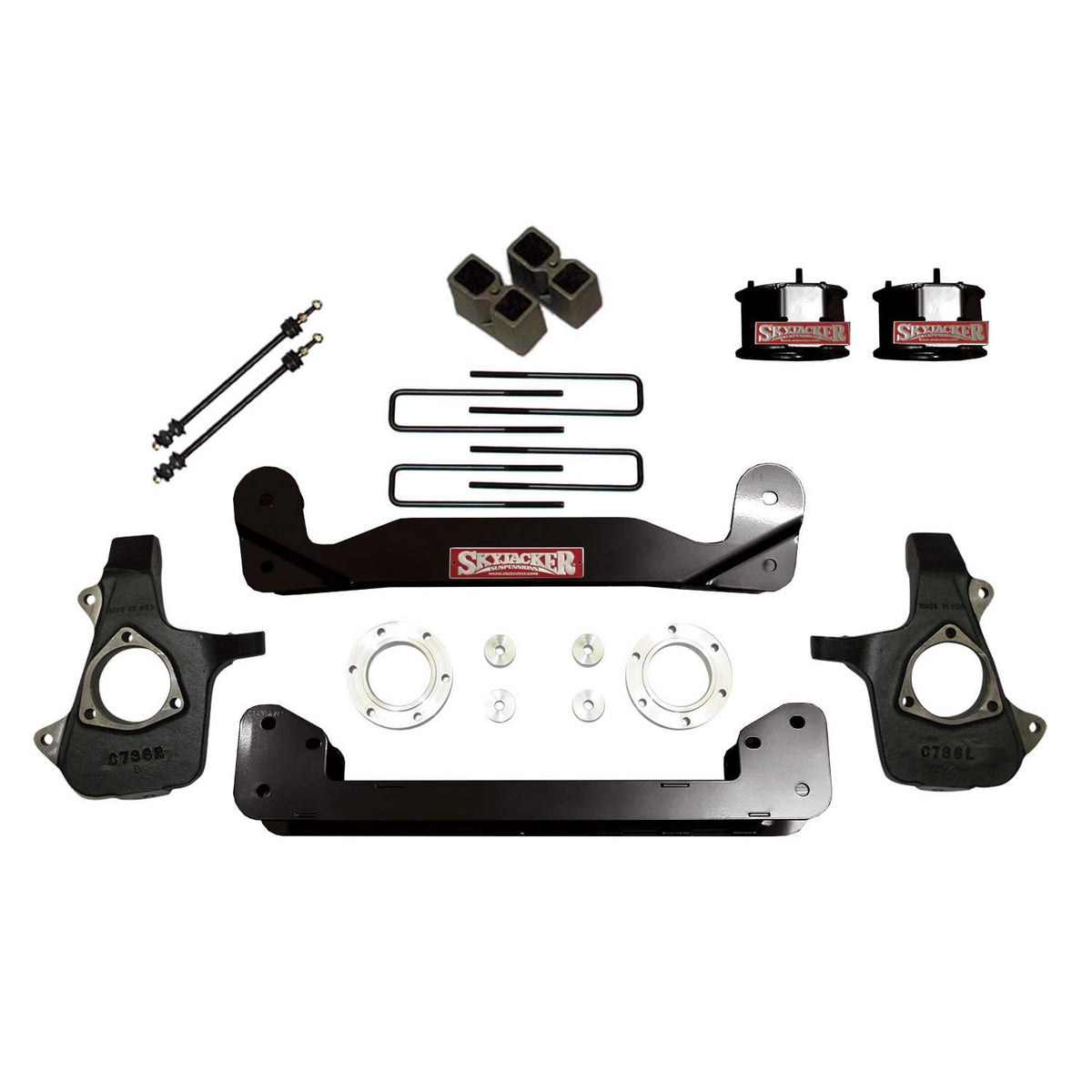 Skyjacker 4"KT,SPCR,STL,14>K1500BLK M - C14460PK-B