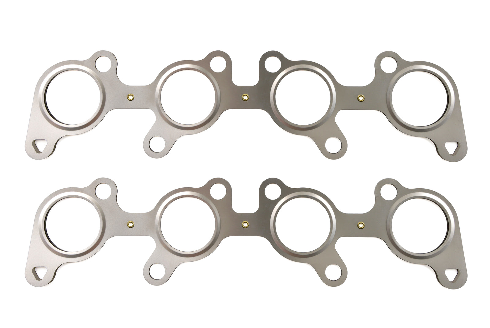 Cometic 11+ 5.0L Coyote .030 inch MLS Exhaust Gaskets (Pair) - C5392-030 for 2011-2023 Ford Mustang - front view
